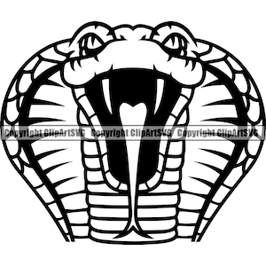 Cobra Snake Sports Team School Mascot Venom Bite Wildlife Wild Animal Zoo Design Element Logo JPG SVG PNG Clipart Vector Cricut Cut Cutting