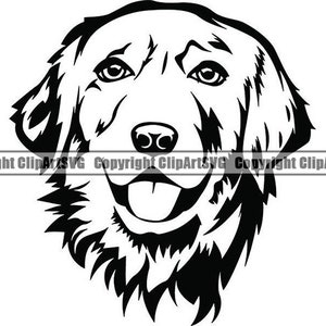 Golden Retriever #75 Happy Smiling Dog Breed Animal Pet Puppy Paws Labrador Pedigree Logo .SVG .PNG Clipart Vector Cricut Cut Cutting File