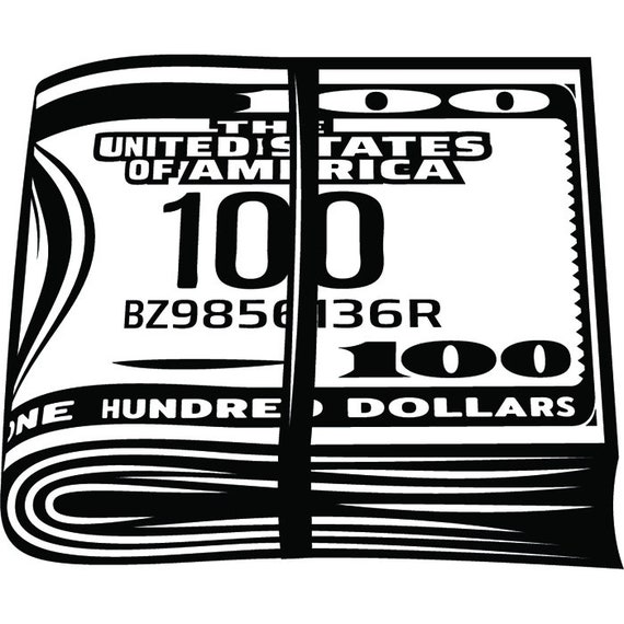 Money 8 Cash Knot Rubber Band Stack 100 Dollar Bills Currency | Etsy