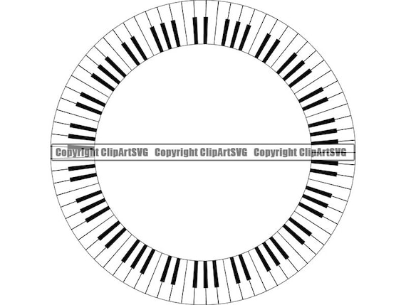Acheter Tapis rond Musique Symbole Touches de piano Noir Blanc