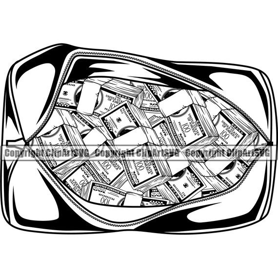 Money Duffle Bag 100 Hundred Dollar Bill Sack Stack Wealth Etsy