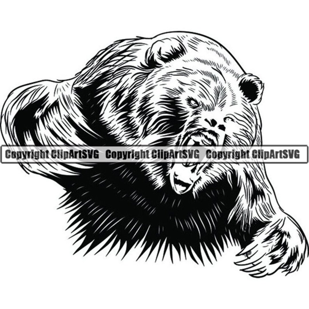 Bear Mascot Clipart Grizzly bear drawing, Bear art, Grizzly bear tattoos