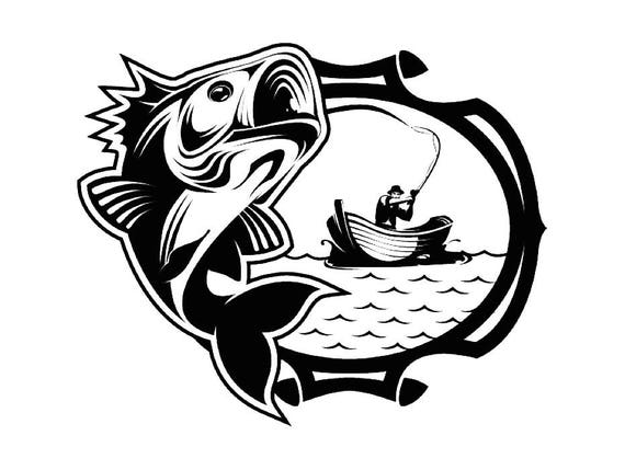 Download Bass Fishing 16 Logo Angling Fish Hook Fresh Water Hunting ...