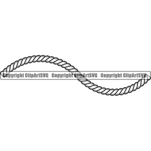 Peut inclure: Illustration en noir et blanc d'une corde nouée.