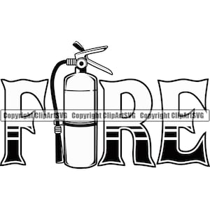 Estintore Vigile del fuoco Scontro antincendio Lotta antincendio Testo Segno Vigile del fuoco Estinguere Design Art Logo SVG PNG Clipart Vector Taglio Taglio