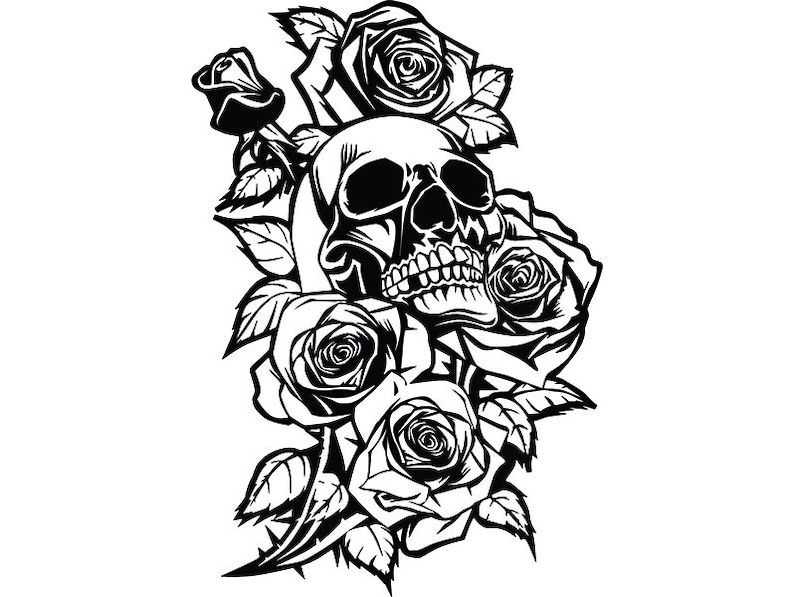 Download Skull 25 Roses Death Evil Kill Killer Tattoo Human ...