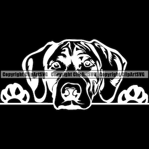 German Shorthaired Pointer #1 Peeking Dog Breed K-9 Pet Animal Hunting Canine Hound Pedigree Logo.SVG .PNG Clipart Vector Cricut Cut Cutting