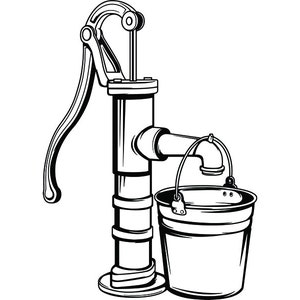 Water Pump #1 Water Pump Green Rural Nature Agriculture Pipe Vintage Industry Iron .SVG .PNG Clipart Clipart Vector Cut Cutting