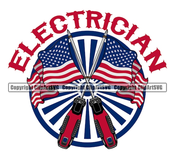 Electrician USA US American America Flag Electric Wire Work Etsy