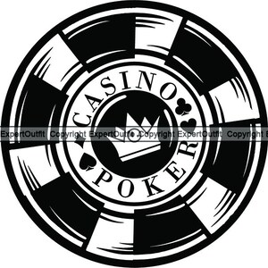 Poker Chip #3 Re carte da gioco gioco d'azzardo giocatore d'azzardo casinò scommesse Blackjack gioco vincere soldi. SVG. PNG Clipart vettoriale Cricut taglio taglio