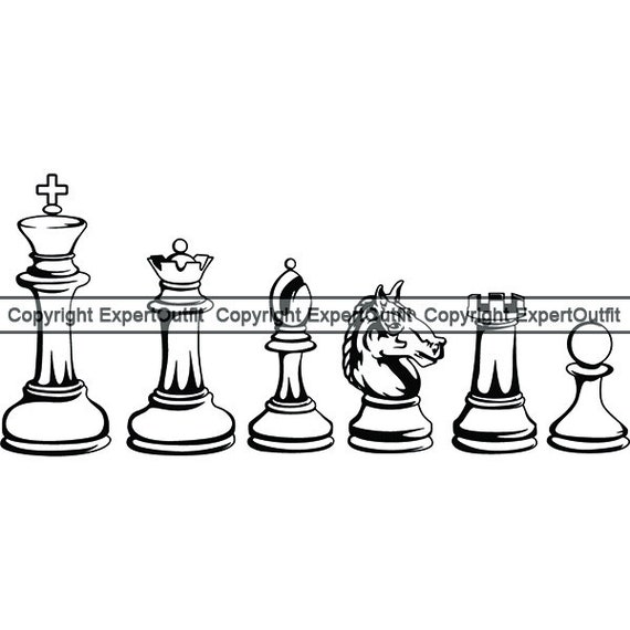 Chess Piece Black King Club Pieces Banner Board Game Check Mate Player  Competition FIDE Master .SVG .PNG Clipart Vector Cricut Cut Cutting