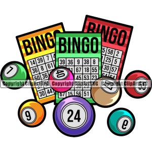 Bingo Karte Glücksspiel Glücksspiel Glückspilz Glück Lotterie Lotto Ball Keno Kasino Wette Spiel Logo SVG PNG Clipart Vektor Schneiden Schneiden Datei