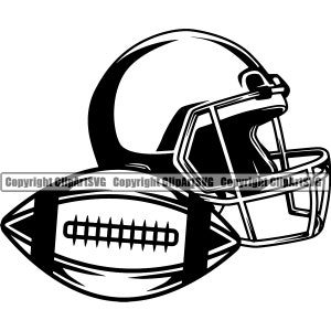 Football Logo #3 Equipment Sports Player Ball Helmet Stadium Field School Team Game Uniform Logo .SVG .PNG Clipart Vector Cricut Cut Cutting