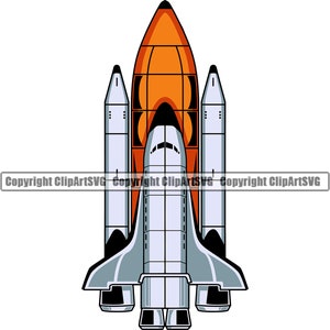 Ruimteschip raket astronaut Space Shuttle pak maan NASA ruimte astronomie lancering ontwerpelement logo SVG PNG vector clipart knippen snijden bestand