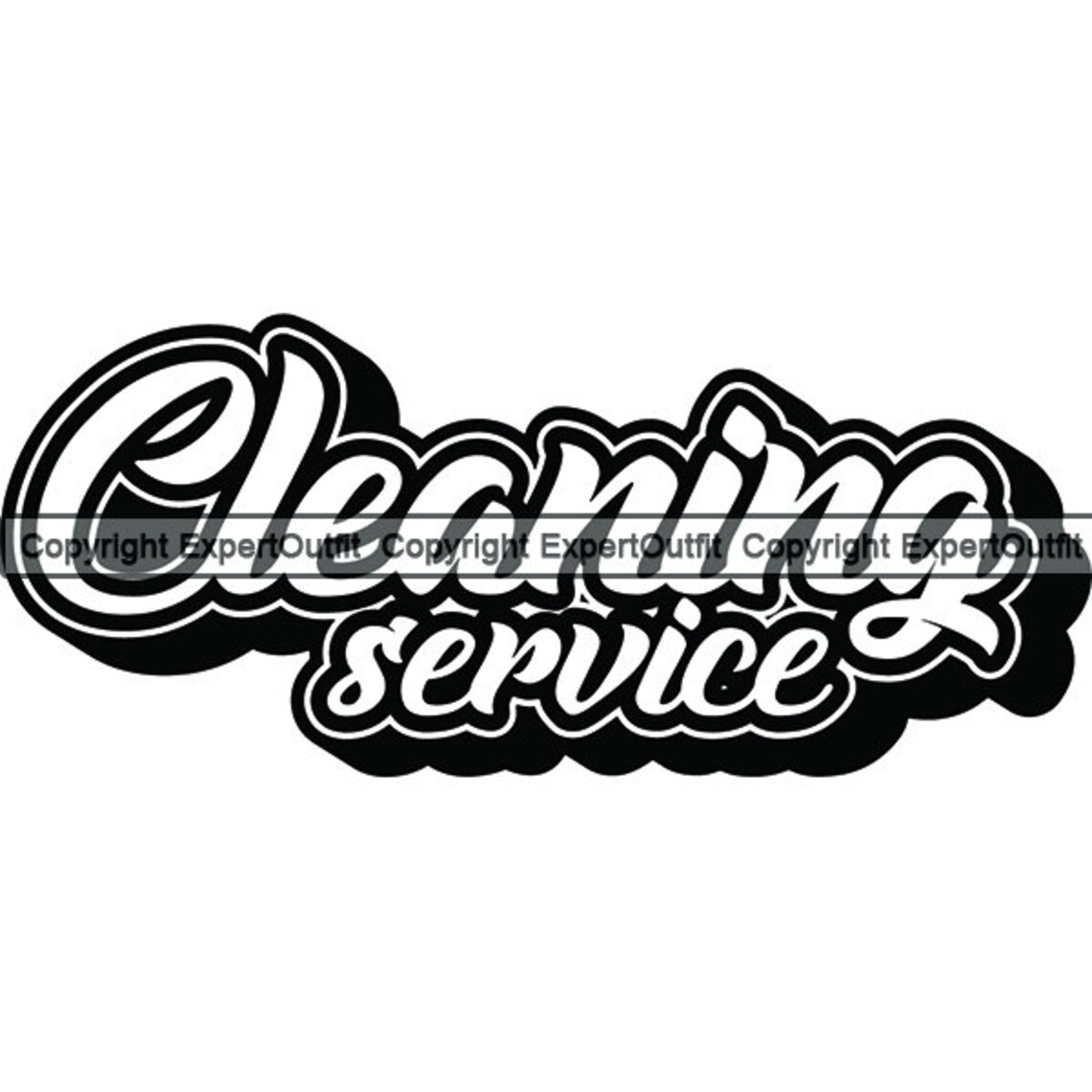 Housekeeping Lettering Cleaning Logo Maid Service Housekeeper Housekeeping Housework Clean ...