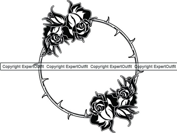 Download Element Shield Flower Floral Ornament Art Rose Garden Design Etsy PSD Mockup Templates