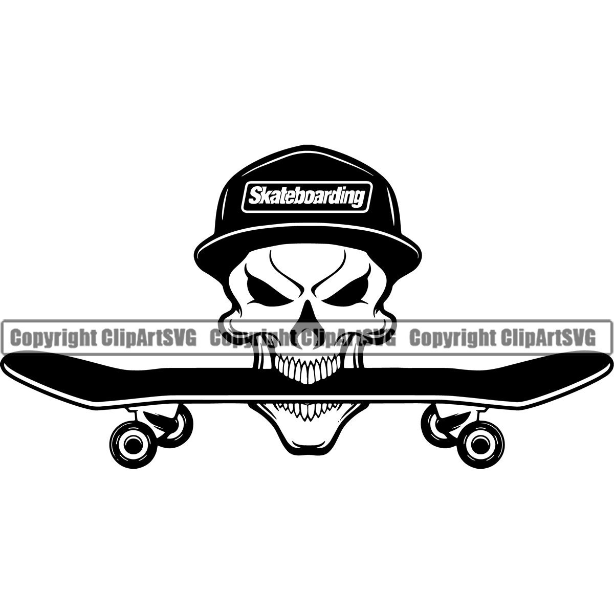 Skateboard Logo 17 Skull Skate Skateboarding Deck Trucks Etsy