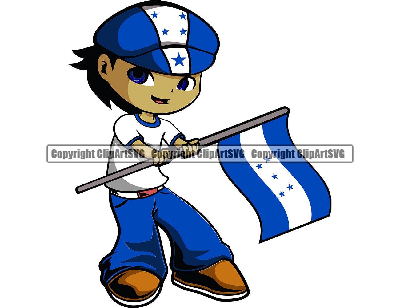 Honduras Honduran Cute Little Boy Flag Country World Nation Etsy