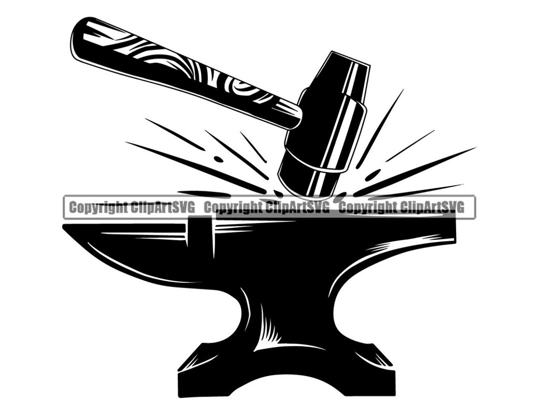 Blacksmith Logo Anvil Hammer Pliers Sledgehammer Sledge Anvil