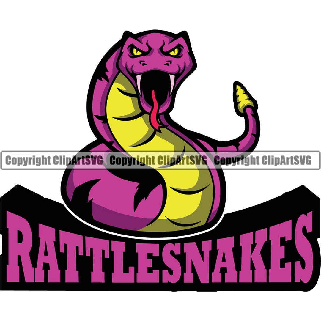 Rattlesnake Snake Mascot School Team Head Face Sport Esport Game Emblem  Sign Badge Icon Label Text Design Logo SVG PNG Vector Clipart Cut - Etsy