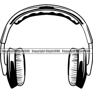 DJ Disc Jockey Kopfhörer Musik Plattenspieler Plattenspieler Mixer Album Vinyl Club Radio Sound Design Art Logo SVG PNG Vektor Clipart geschnitten Datei