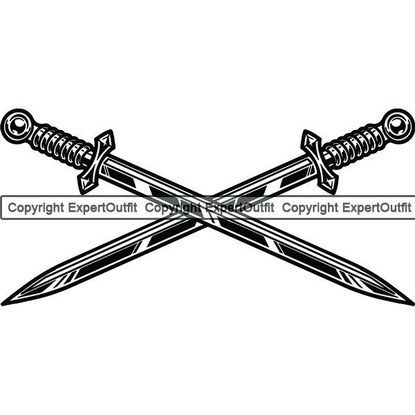 Sword Knight Costume Blade Fight Battle Fencing Armor Sharp Weapon Weaponry Knife Dagger Pierce .SVG .PNG Clipart Vector Cricut Cut Cutting