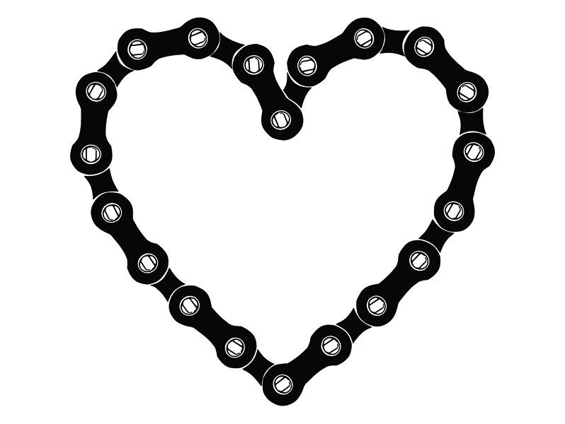 Love Bicycle 6 Chain Link Heart Cycle Cycling Bike Helmet Etsy