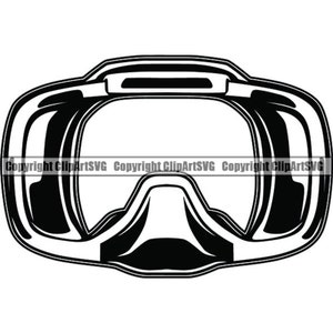 Scuba Diving Mask #8 Air Regulator Goggles Snorkel Snorkeling Nautical Swim Swimming Underwater Gear.SVG .EPS .PNG Vector Cricut Cut Cutting