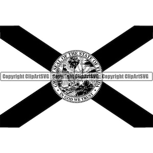 Florida State Flagge USA US Vereinigte Amerika American Nation National .SVG .EPS Instant Clipart Vektor Cricut Schnitt Schneiden Download Datei