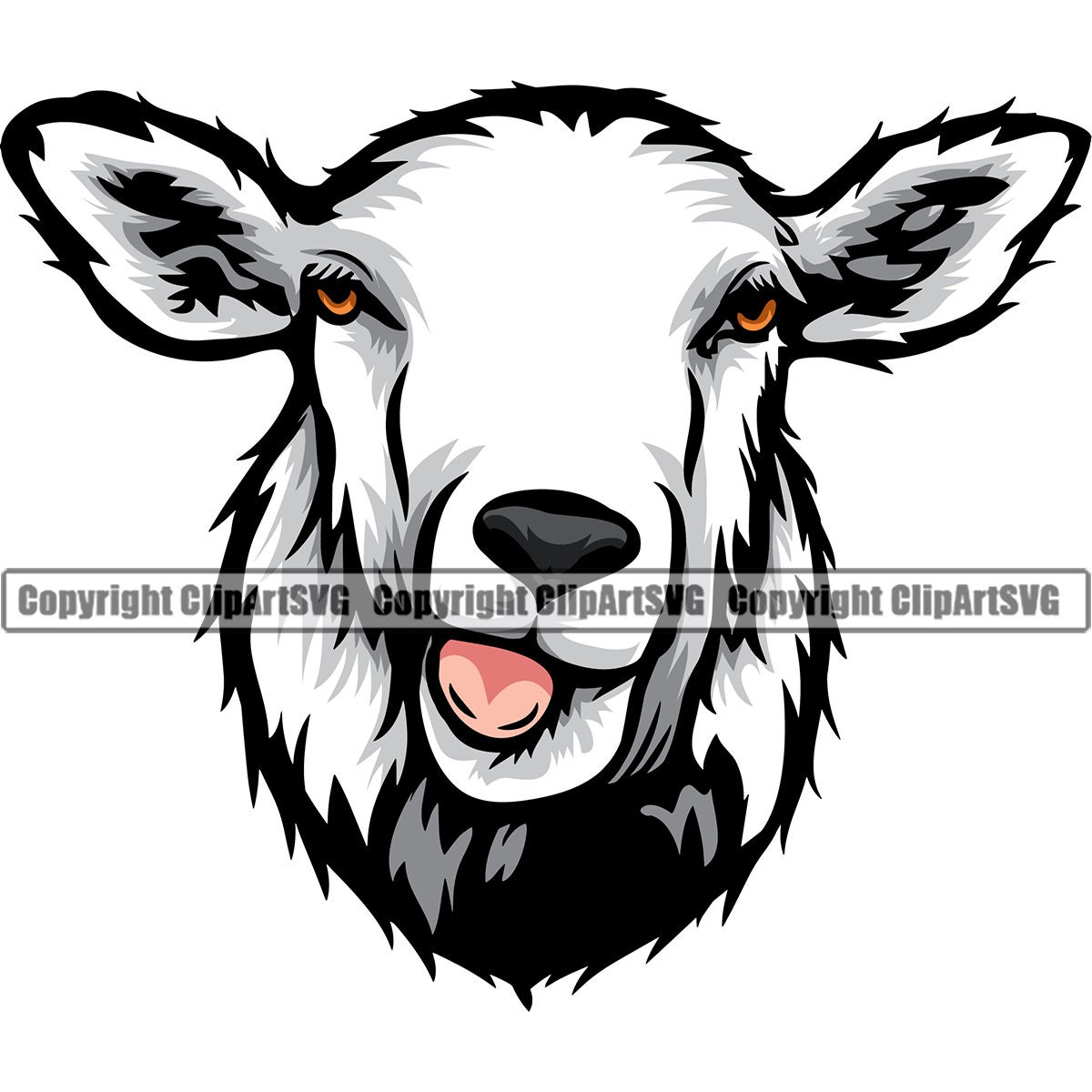 Prints Lamb Head Svg ClipArt Files Sheep Face Sheep Head Svg Lamb Face