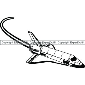 Space Shuttle Flying Astronaut NASA Space Exploration Astronomy Spaceship Rocket Launch Logo. SVG. PNG Clipart Vector Cricut Cut Cutting