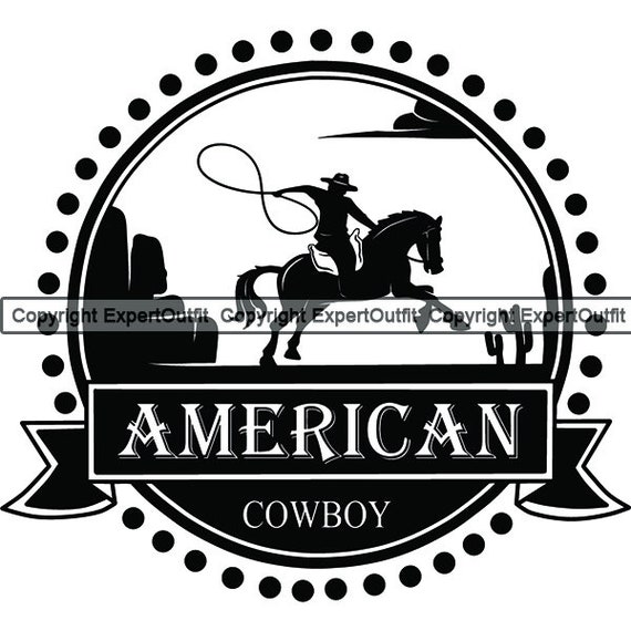 Cowboy Logo Outlaw Horse Lasso Hat Country Western Rodeo Ranch Old Wild  West Redneck Design Logo.svg .PNG Clipart Vector Cricut Cut Cutting 