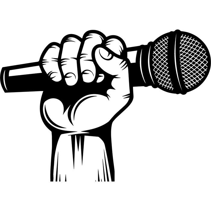 Microphone Logo 14 Hand Holding Mic Singer Audio Sound Etsy