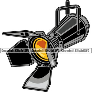 Film Show Rampenlicht Licht Equipment Theater Schauspieler Musik Star Premier Award Film Event Design Element Logo SVG PNG Clipart Vektor geschnitten Datei