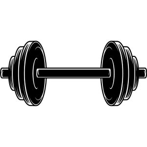 Dumbbell #3 Health Fitness Weightlifting Bodybuilding Workout Gym Lift Weights Bodybuilder Logo .SVG .PNG Clipart Vector Cut Cutting Cricut