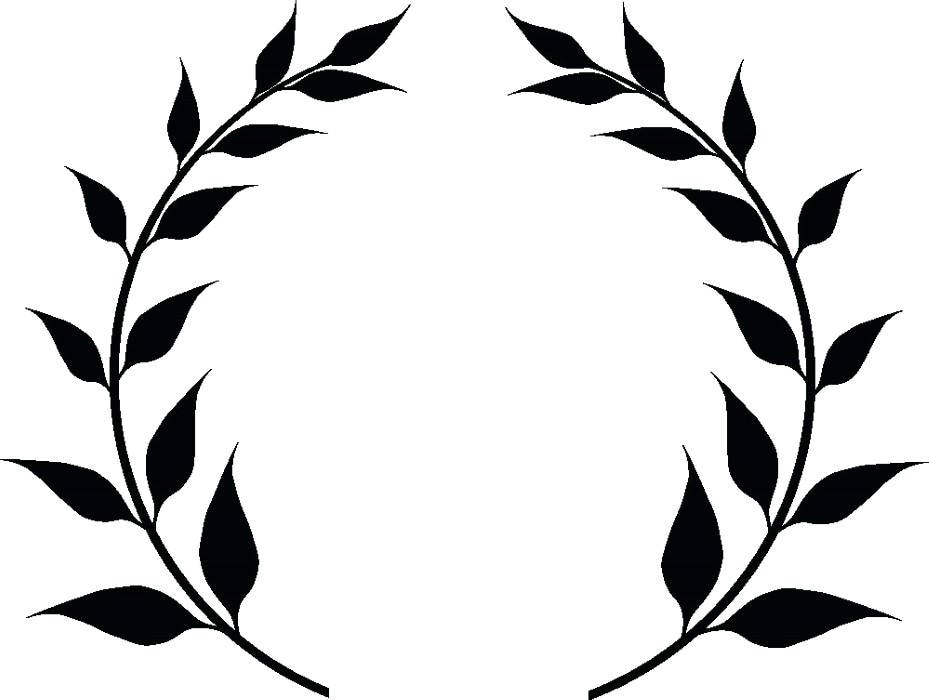 Wreath 1 Olive Branch Leaves Logo Design Element Emblem Label | Etsy