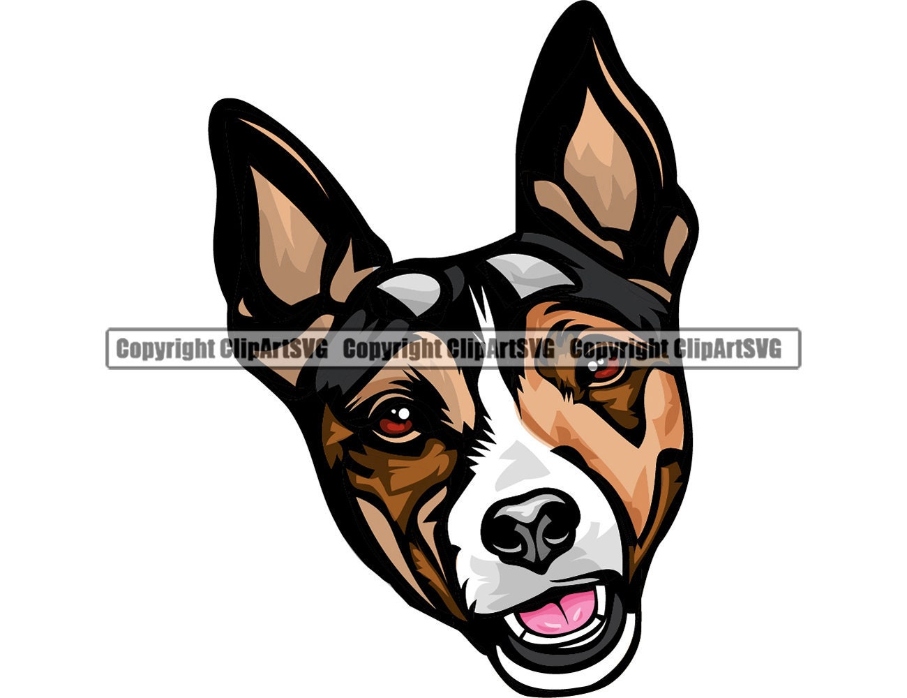 Rat Terrier Dog Breed Face Happy Puppy Animal Pet Hound Etsy