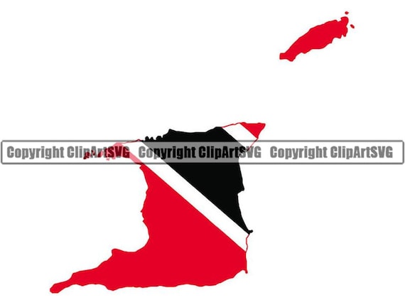 Trinidad And Tobago Map Flag Decal Sticker Car Vinyl pick size no bkgrd