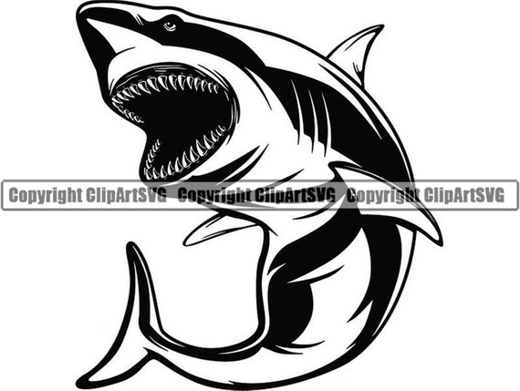 Great White Shark 9 Jaws Ocean Man Eating Predator Animal - Etsy Great White Shark 9 Jaws Ocean Man Eating Predator Animal - Etsy