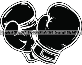 May include: A pair of black boxing gloves, one on top of the other. The gloves are in a silhouette style.
