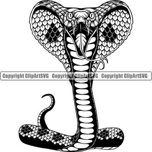 Cobra slang hoofd reptiel Wildlife wilde dieren dierentuin mascotte ratelslang Viper Python Design Logo. SVG. PNG Clipart Vector Cricut knippen snijden