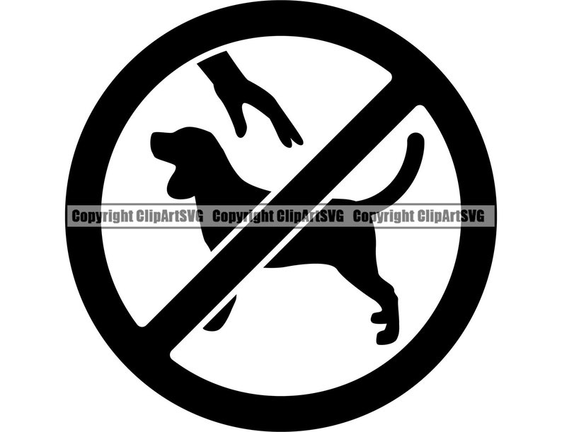Do Not Pet Dog Sign Symbol Icon Love Smiling Dog K9 Animal Etsy