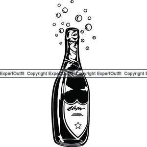 Champagne Bottle #2 Celebration Celebrate Wedding Party Drink Drinking Alcohol Bar Event Logo .SVG .PNG Clipart Vector Cricut Cut Cutting