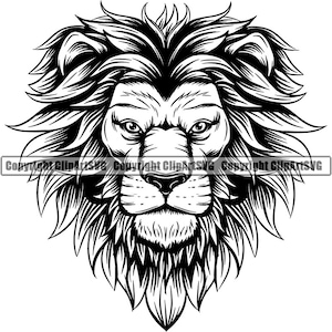 León mascota cabeza cara melena animal salvaje vida silvestre dibujos animados escuela equipo deporte tatuaje diseño arte logotipo .SVG. PNG Clipart Vector Cricut Corte Corte