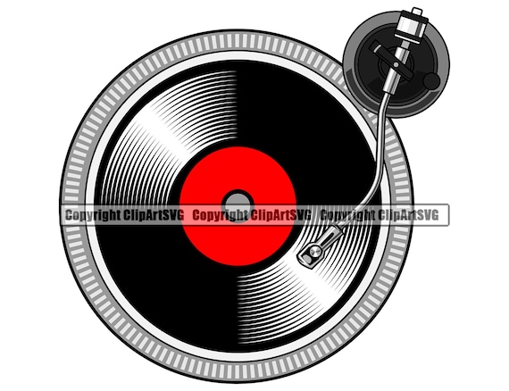 DJ Disc Jockey Vinyl Record Turntable Stylus Player Arm Audio Music Mixer  Album Club Sound Art Design Logo SVG PNG Vector Clipart Cut File - Etsy