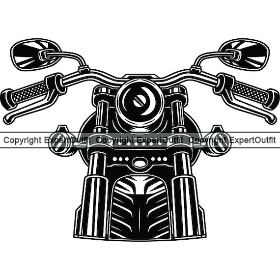 Download Motor Motorcycle Motorbike Handlebar Cycle Cyclist Rider Riding Vehicle Chopper Garage Biker Design Logo Svg Png