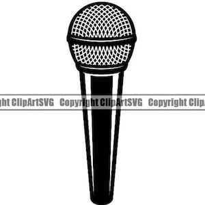 Microfono n. 7 Audio Registrazione audio Registra microfono vocale Attrezzatura per studio musicale Trasmissione radiofonica Podcast. SVG. EPS. PNG Taglio Cricut vettoriale