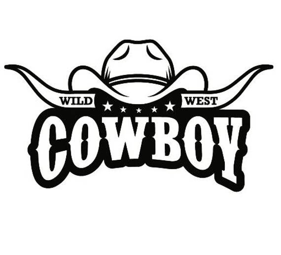 Cowboy Logo 9 Bull Horn Wrangler Horse Country Western Rodeo Etsy