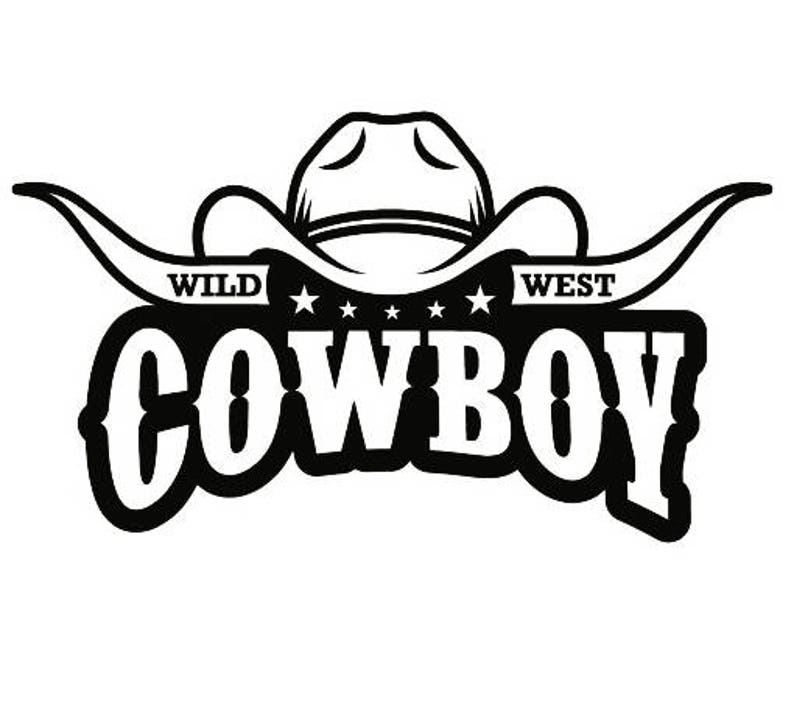 Cowboy Logo 9 Bull Horn Wrangler Horse Country Western Rodeo Etsy