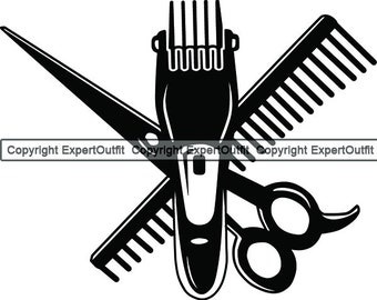 Barber Logo Barbershop Salon Haircut Hair Cut Hairstyle Hairstylist Hairdresser Shave Groom Logo .SVG .PNG Clipart Vector Cricut Cut Cutting